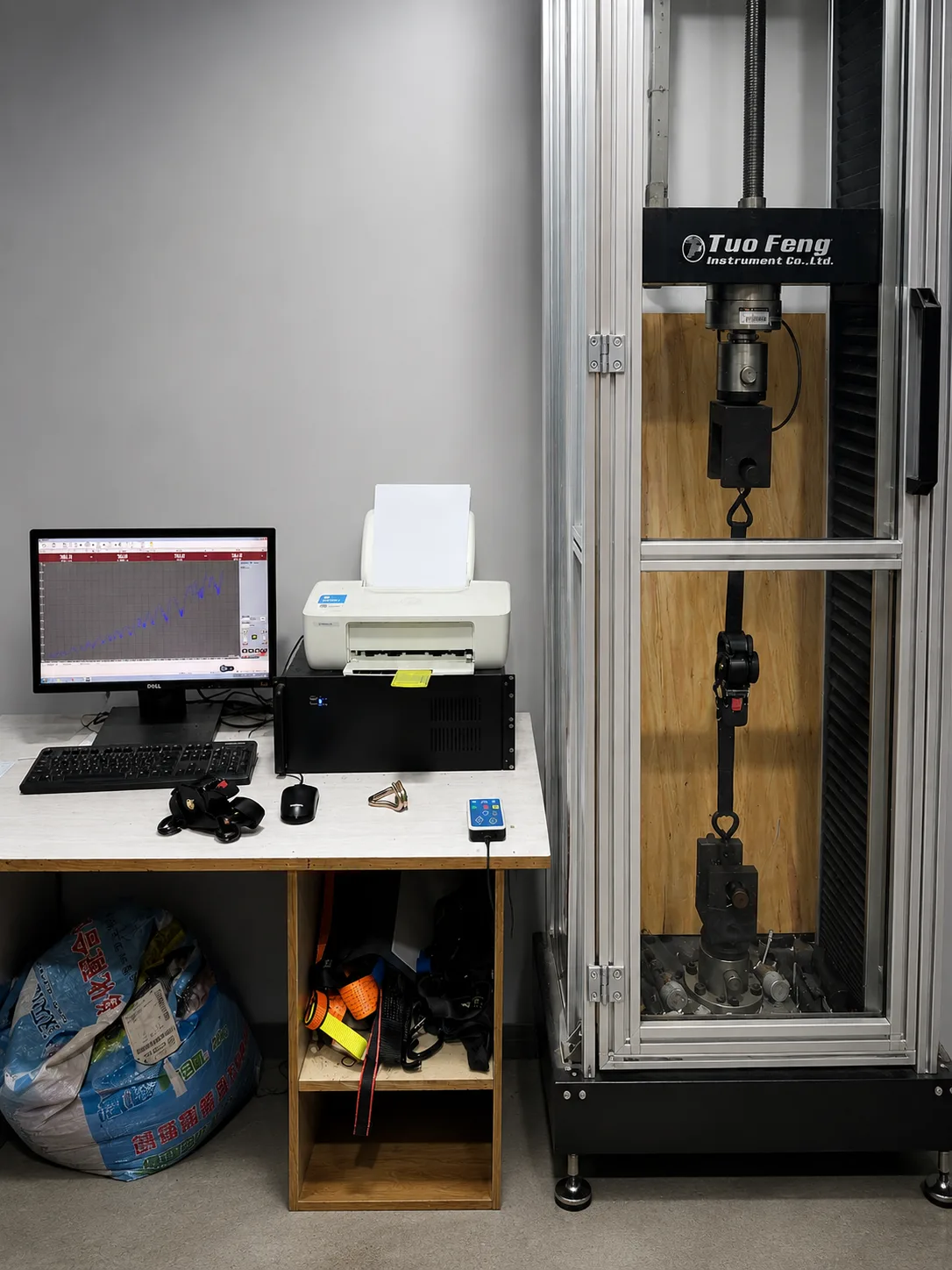 Finished restraint system detail for validation and inspection